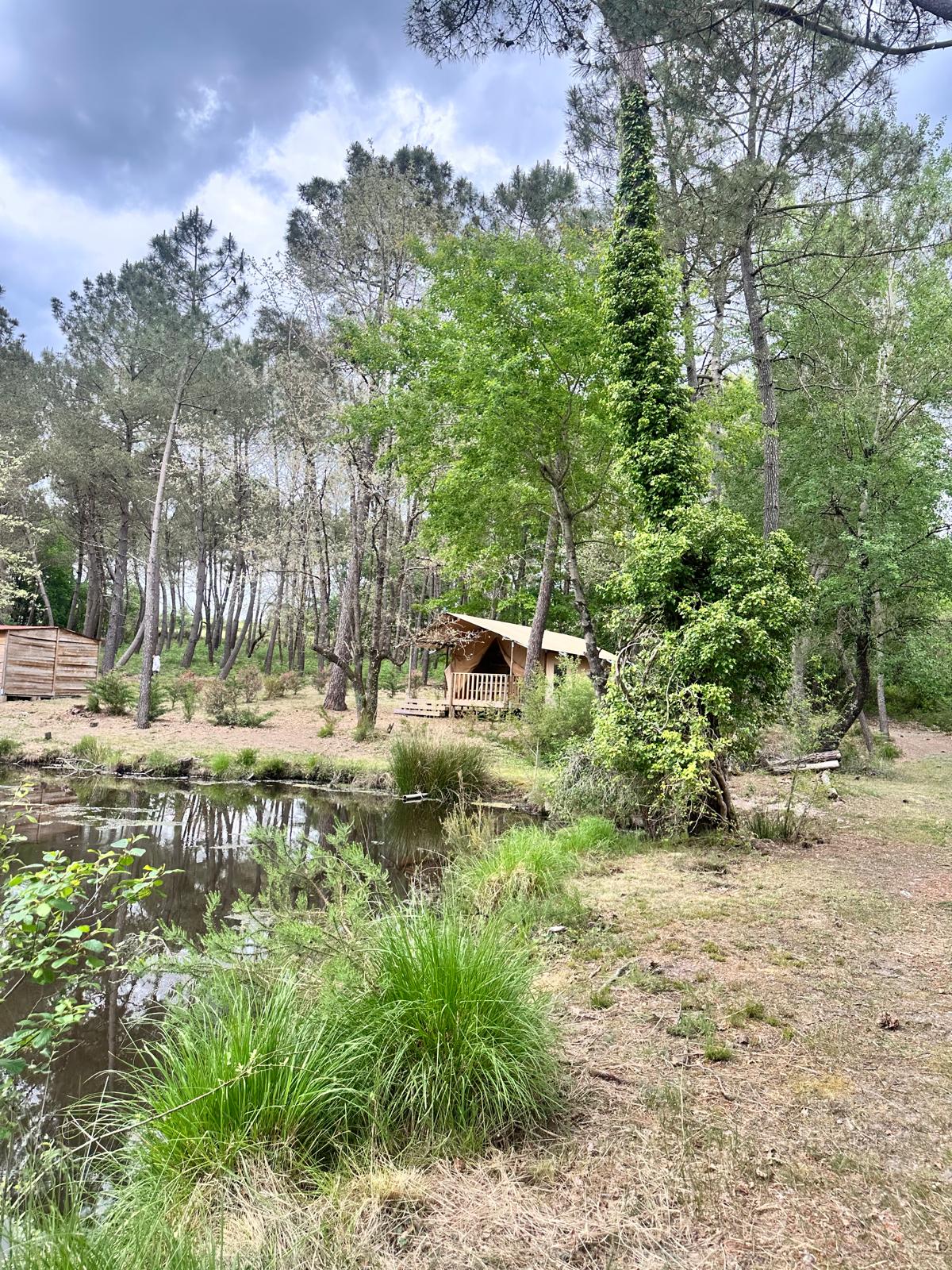 Photo 3/10 — Tente safari « Tente safari et étang privé, La Roche-Chalais » à La Roche-Chalais Dordogne